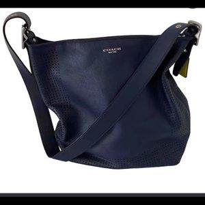 Coach Navy Blue Leather Purse